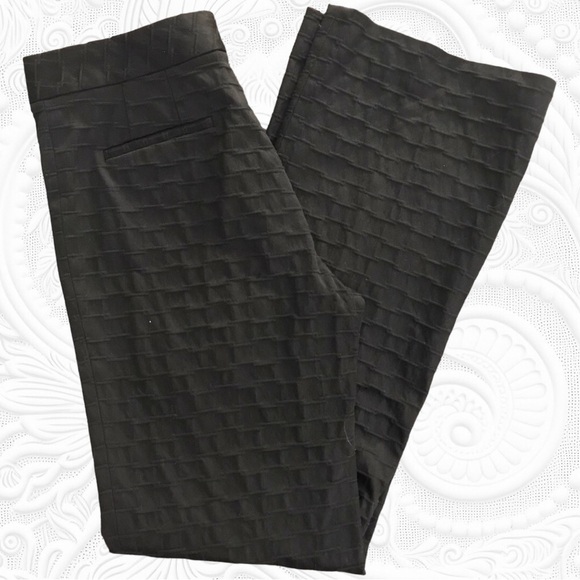 Elie Tahari Black Jacquard Wide Leg Dress Slacks Size 10 - Picture 3 of 6